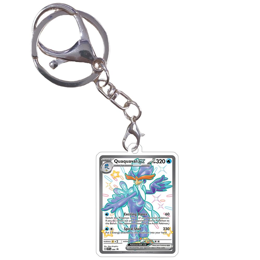 Anime Pokemon Keychain Sprigatito Meowscarada Fuecoco Skeledirge Quaxly Quaquaval Acrylic Cards Anime Game Pendant Game Prop
