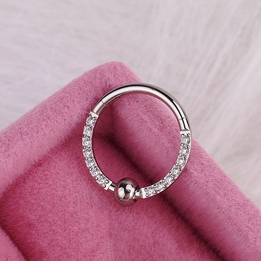 Heart Pearl Nose Rings Pointed Cone Love Lip Pierced Horseshoe Ring Skull Butterfly Nose Septum Piercing Earrings Tragus Jewelry