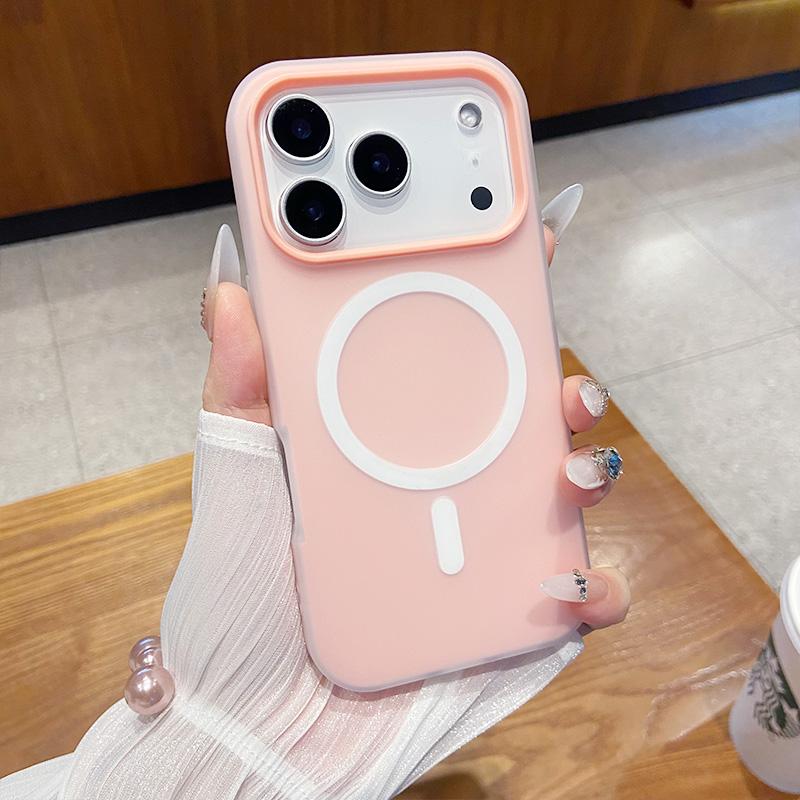 Luxury 2 in1 Candy Magnetic Wireless Charging Case for IPhone 17 Air 12 13 14 15 16 Pro Max TPU+PC Shockproof Bumper Cover