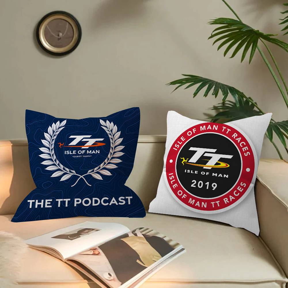 Motorcycle I-Isle Of Man TT Personalized Pillow Cover Kids Bedroom Wild Party Decor Pillowcase kid Birthday shower Gift