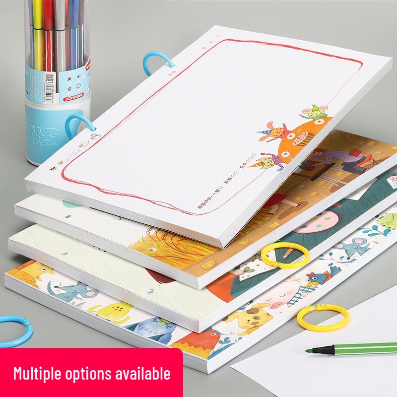 Jerry A4 Loose-Leaf Children's Drawing Book - Thick, Large Doodle & Picture Book for Kindergarten