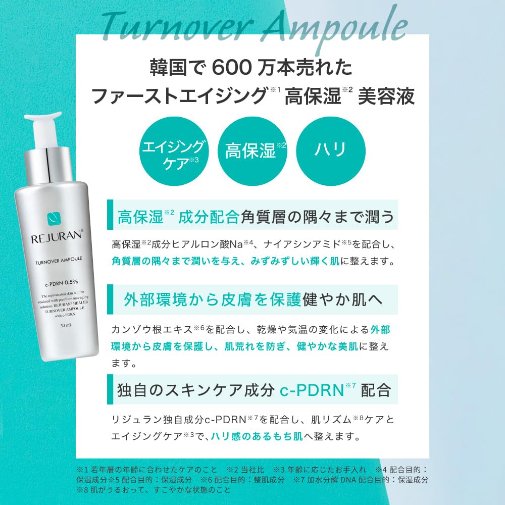 REJURAN Official REJURAN Silver Set Turnover Ampoule 30mL Turnover Cream 50mL PDRN Serum Skin Care Korean Cosmetics / +