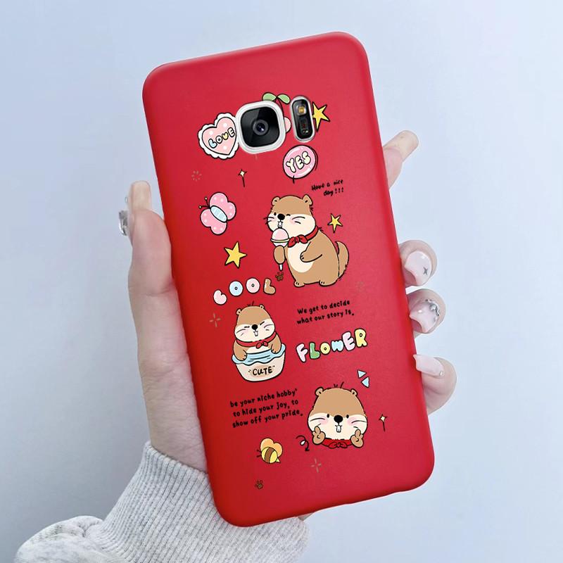 For Samsung Galaxy S7 S7Edge Case Soft TPU Silicone Cover Cute Astronaut Panda Phone Case For Samsung S7 S 7 Edge Coque Funda