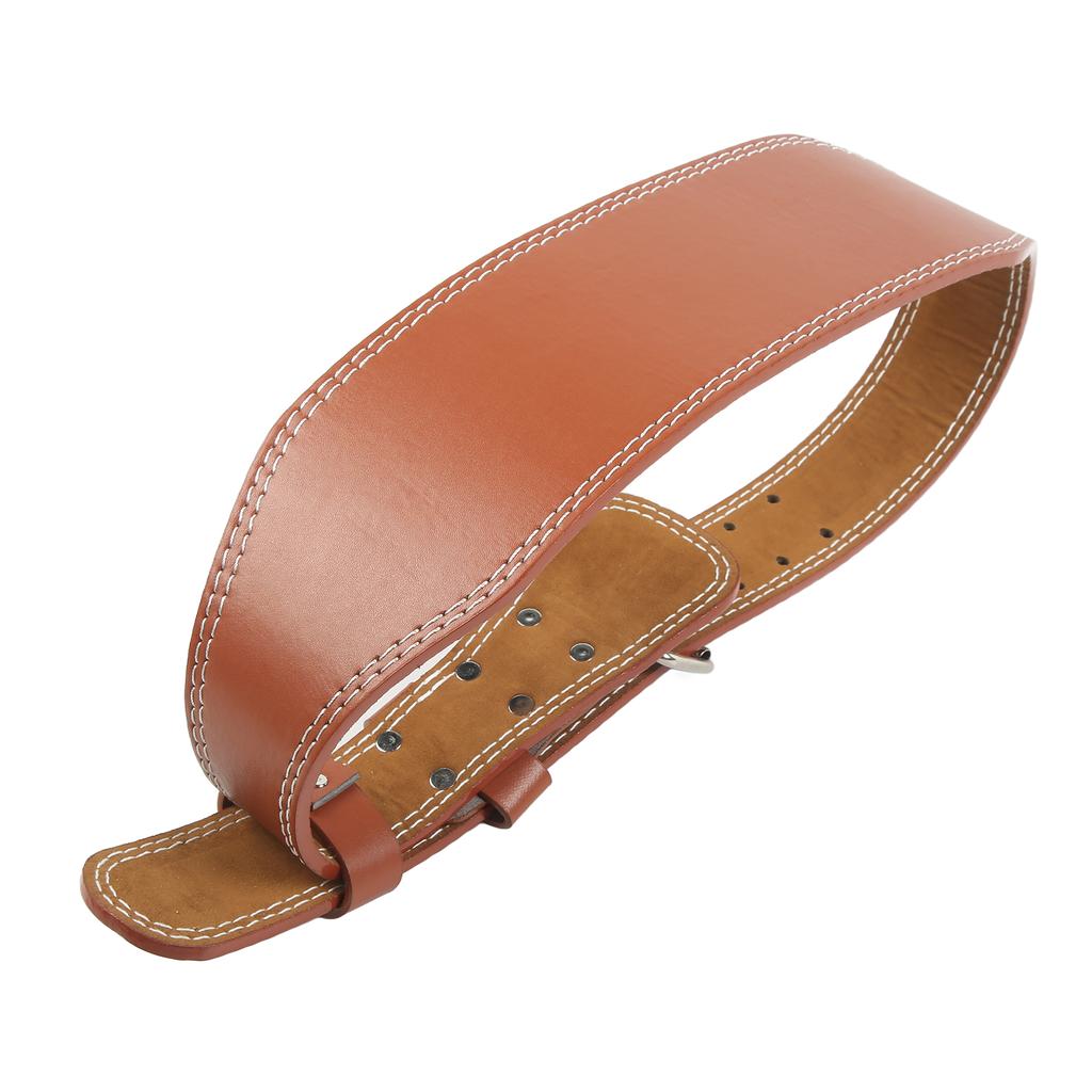 PU Fitness Belt Male Deadlift Training Weightlifting Belt Squat Sports Protective Gear Brown