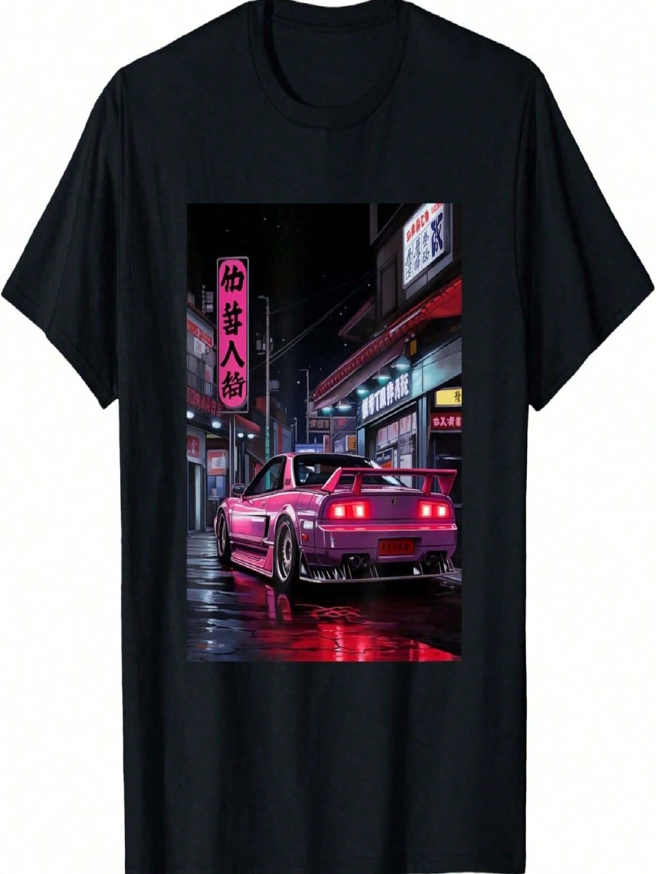 JDM Графика NSX Анезе Ночной рынок Дрифтовая футболка S разноцветный