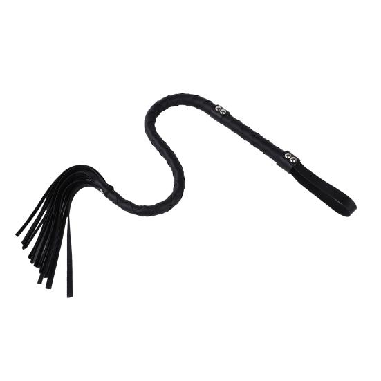 BDSM Long Whip with Fringe SM Discipline Toy for Sensation Play Roleplay Ergonomic Handle Discreet Adult Sex Tool for Couples' Exploration