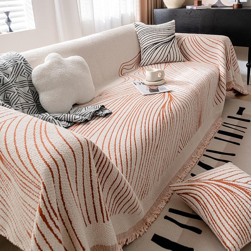 Romantic French High-Grade Sofa Towel Autumn and Winter Thickening Non-Slip Sofa Cover Cloth Warm Blanket Cushion