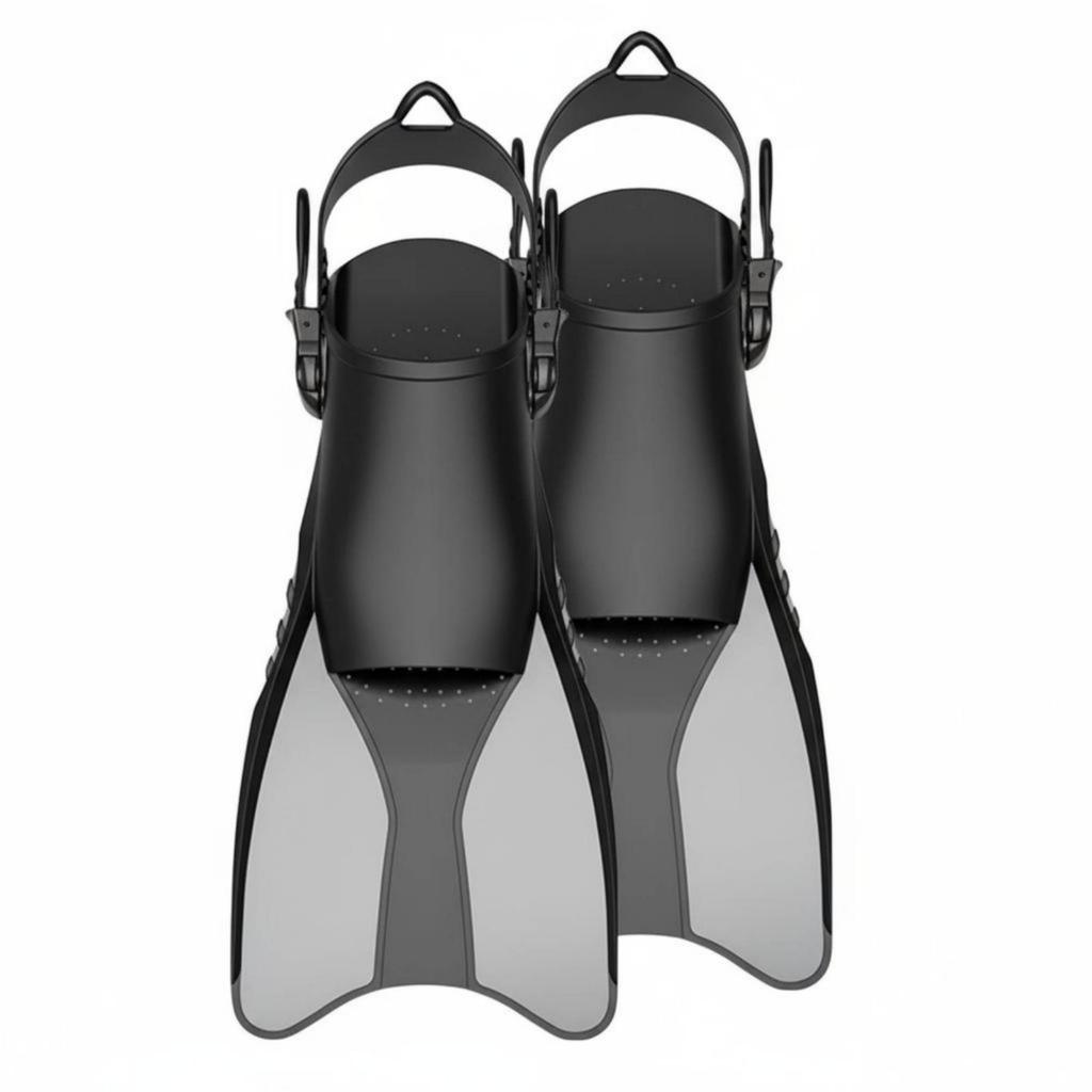 Adjustable Accessible Heel Flippers Flexible Adjustable Underwater Fins Accessible Heel Aquatic Fins Soft Foot Pocket for Adults