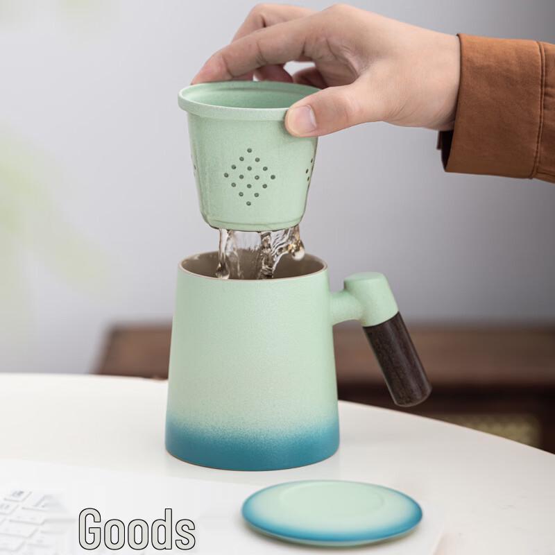OLOEY 360ML Ceramic Tea Infuser Mug
