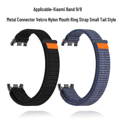 Xiaomi Band 10 tépőzáras nylon hurokpánt fém csatlakozóval (Stílus 8/9/10)