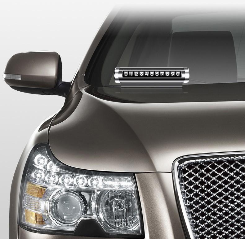 Silver Parking Card Universal Black Car Accessories Car Stickers