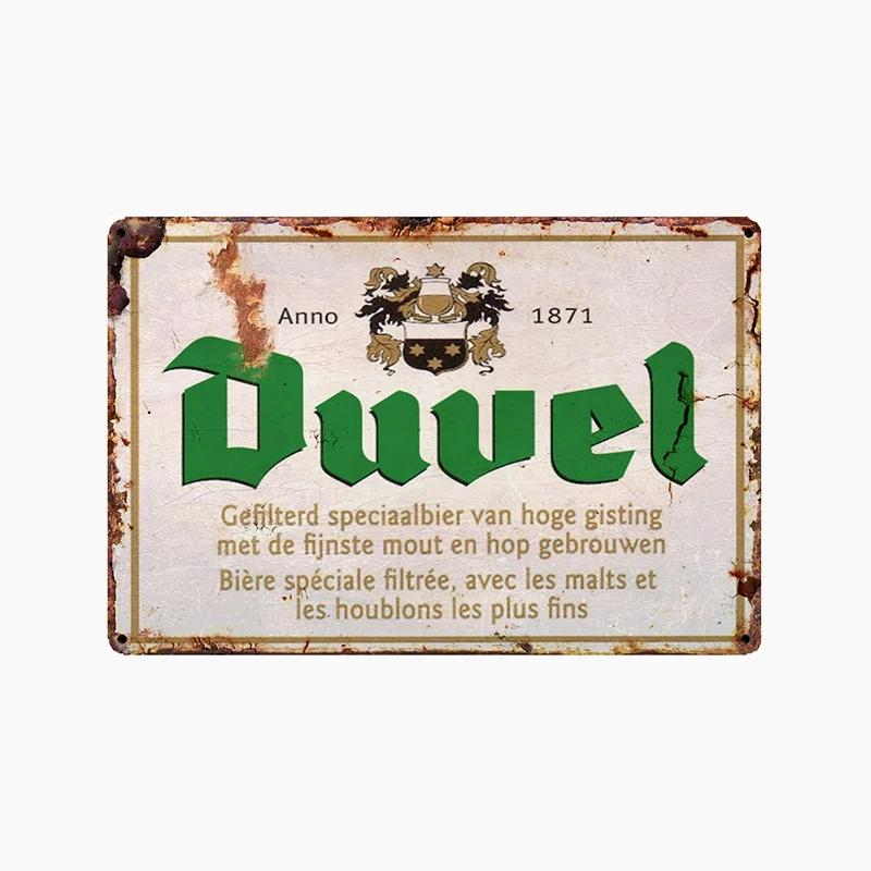 [ Mike86 ] Duvel Belgio BIRRA Latta metallica Segno da parete Targhetta Retro Poster Vino Pittura Decorazione Pub LTA-2032 20*30 CM