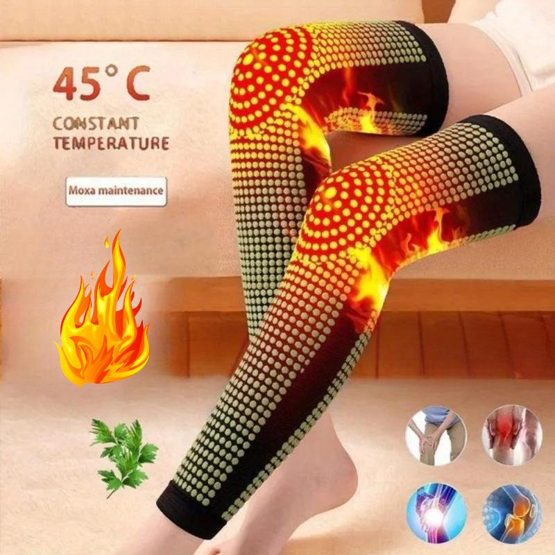 1 Pair Self Heating Support Knee Pads Brace Warm  Recovery Belt Massager Foot
