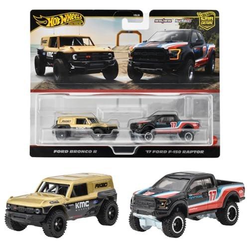 Hot Wheels Premium 2-Pack Nissan GT-R Nismo GT3 & Nissan GT-R (R35) Millennium Jade Diecast Toy Car Set