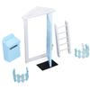Wooden Door Set Exquisite Workmanship Vivid Details Saturated Color Tiny Wooden Tooth Fairy Door for 1:12