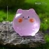Adorable Luminous Cat Resin Ornament for DIY Micro Landscapes