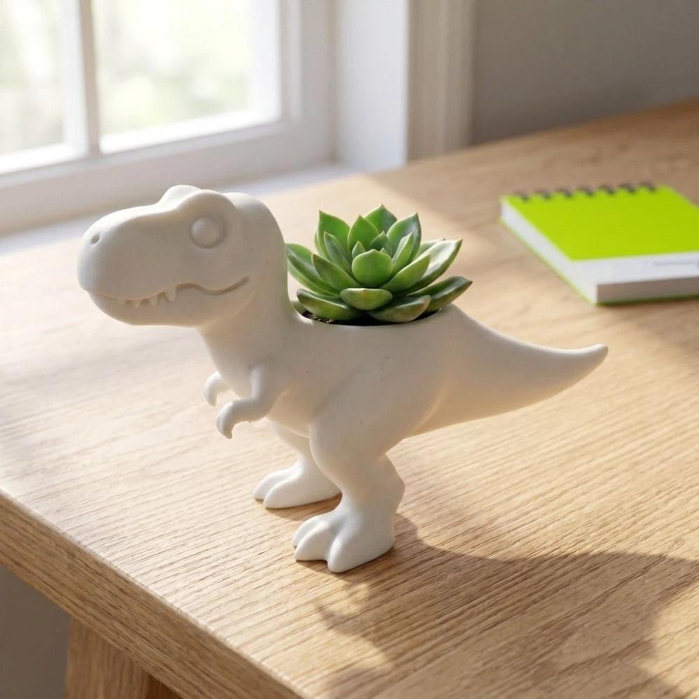 Ornamente Dinosaurier Blumentopf Lustiger T-Rex Pflanzgefäß Kleiner Gegenständehalter Pflanzen Pflanzgefäß Tisch