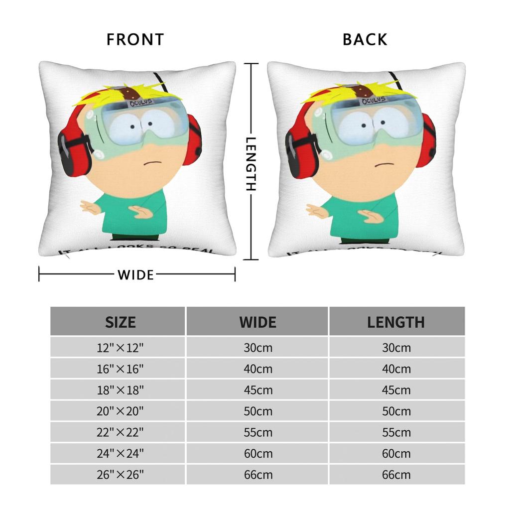 SOUTHPARK Butters on Oculus Rift Pillow Cover Merch Printing Cushion Cover Decorative Throw Pillow Case Cover Home Multi-Size