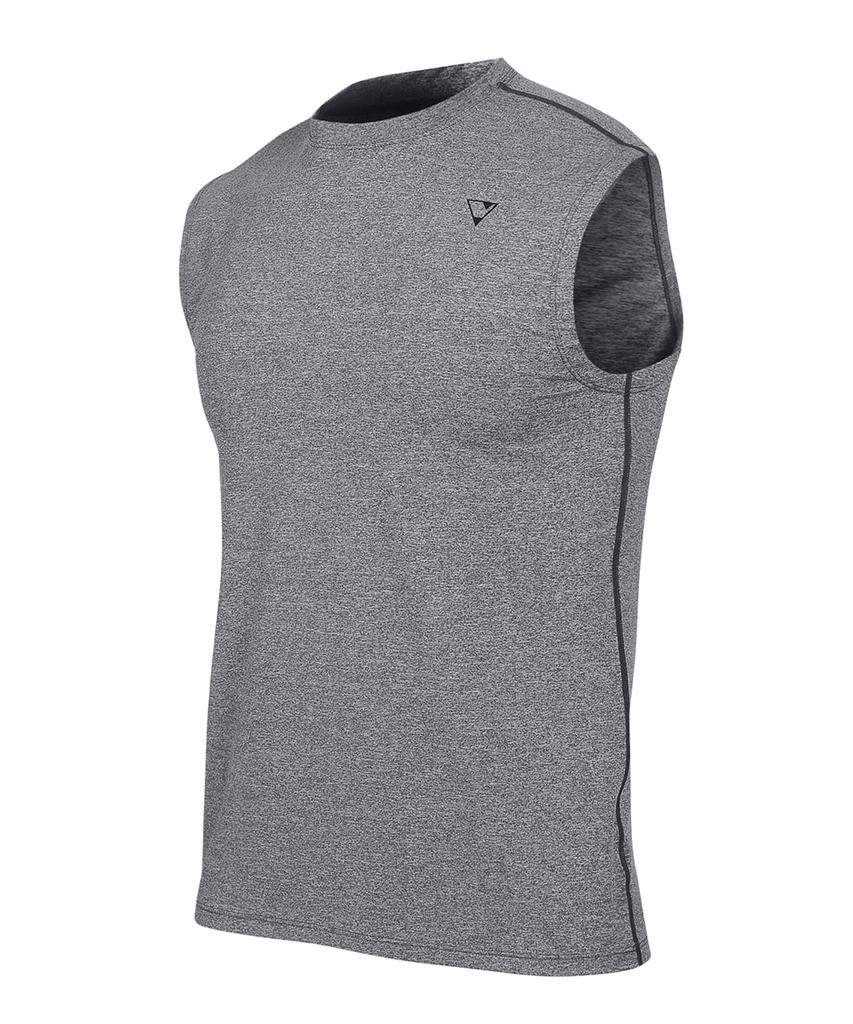 Jeteseu Easy Relax Fit Functional Sleeveless T-Shirt (Double Rash Guard) Gray