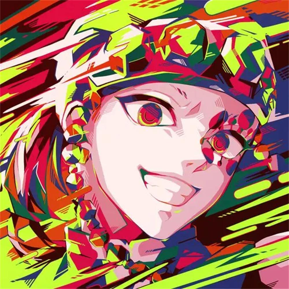 Resin 5D Diamond Painting Cartoon Anime Demon Slayer Embroidery Cross Stitch Kits Art Mosaic Drill Home Decor Gift