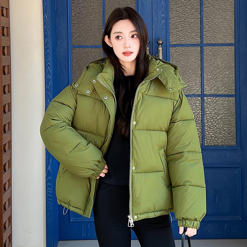 Women's 2026 New Winter Hooded Padded Jacket - Thick Down Cotton Coat for Students