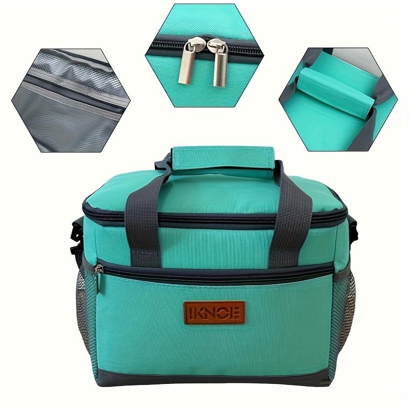 Najnowsza Przenośna Izolowana Torba na Lunch, Gruba Wodoodporna Torba Piknikowa 600D Oxford z Wkładem Lodowym na Lunch - Szczelna, Pasek na Ramię, Wodoodporna