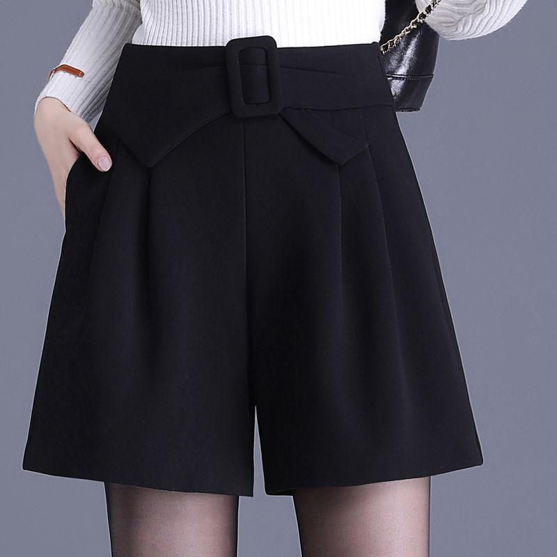 Elegant High-Waisted A-Line Bootcut Shorts with Bows for Women - Autumn/Winter 2025 Collection