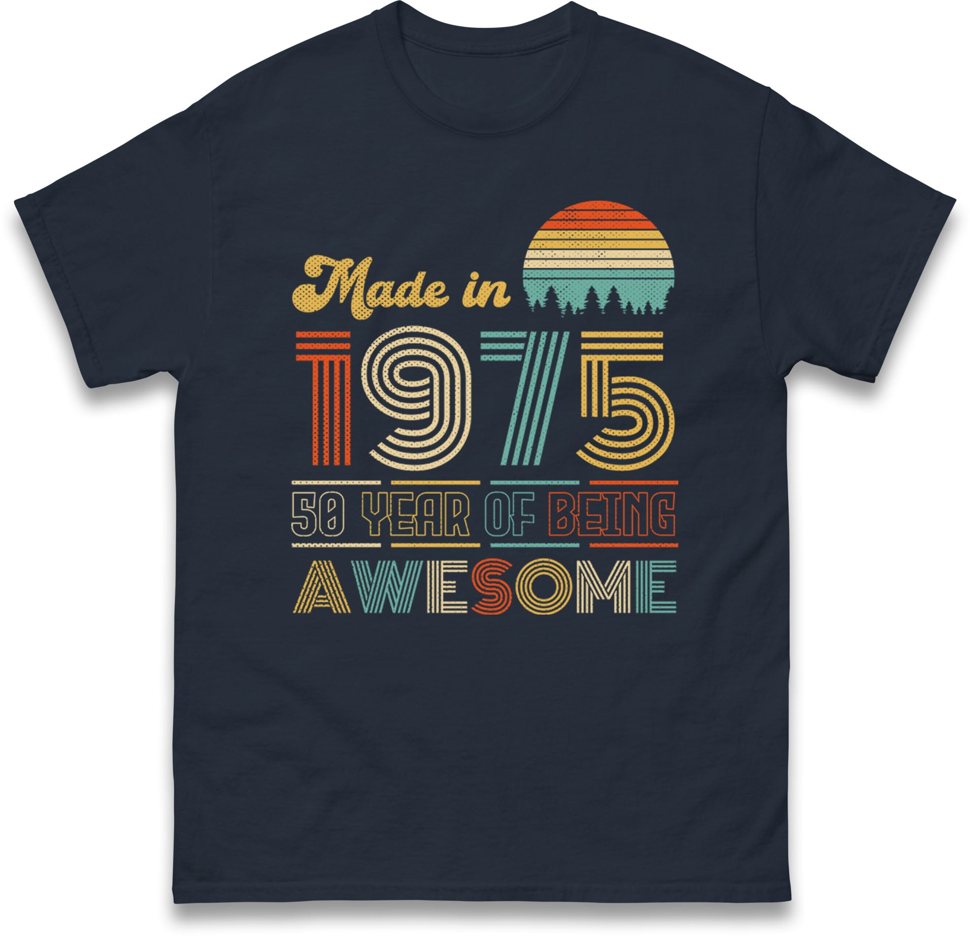 Made In 1975 50 Years Of Being Awesome Vintage 50th Birthday kids T Shirt 100