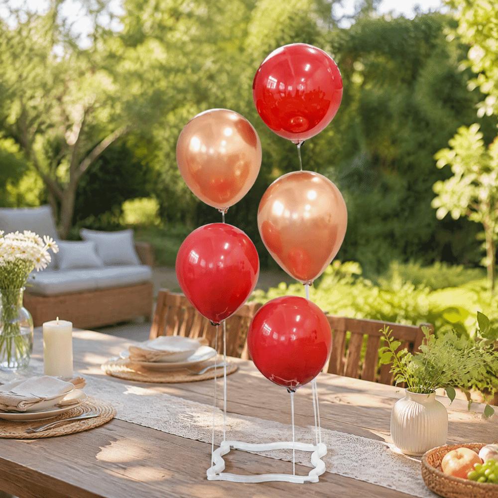 Plastic Balloon Support Holder White Balloon Stand Set Durable Party Balloon Holder Birthday Party