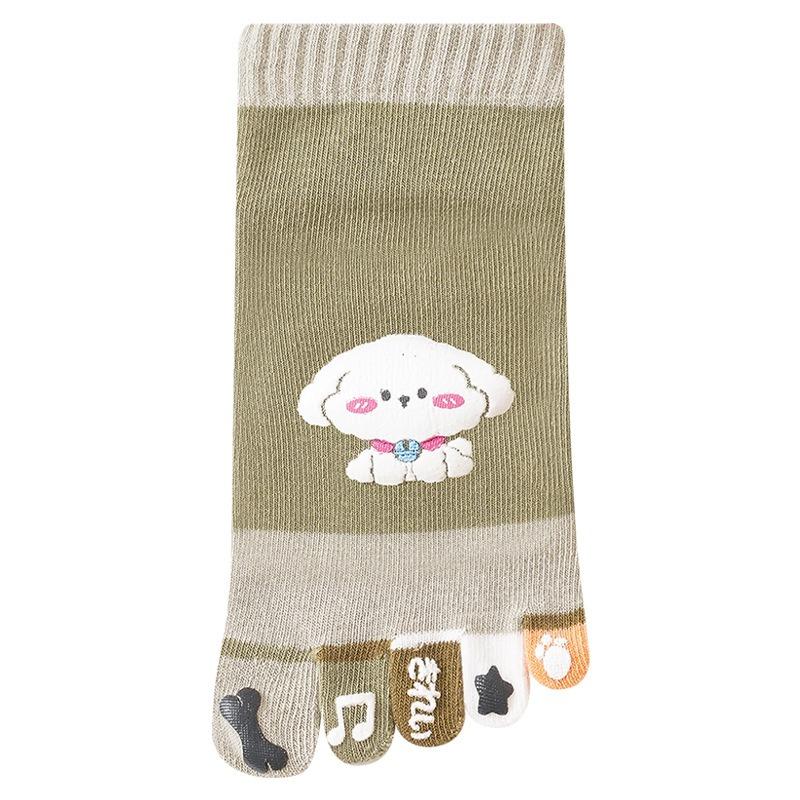 Dámské letní nové trendy odvádějící pot pohybové bavlněné ponožky s pěti prsty a krátkou trubičkou