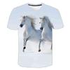 Men's Horse 3D Print T-shirt Short Sleeve Crew Neck Tee Men's Clothing Summer Outdoor Sportswear Casual T Shirts