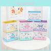 Hello Kitty Kuromi Cinnamoroll Melody Grid Pattern Foldable Desktop Storage Box For Office And Home Storage