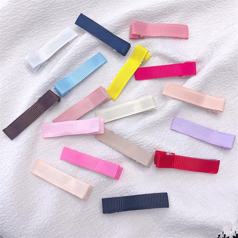 Kinder Entenschnabel Haarspange, Halb-umwickeltes Stoffband, DIY-Zubehör