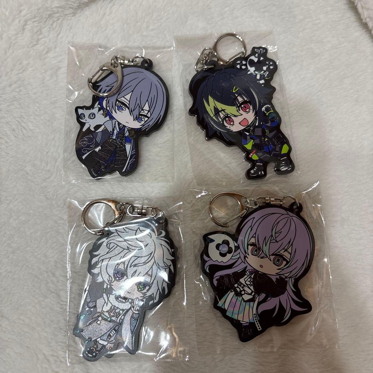Used Niji Sosaku 10 Rubber Strap Style Acrylic Key Chain Acrylic Key Dytica Koyanagi Rou Inami Rai Kagetsu Murakumo Seidou Show