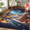 1Pc Christmas Night Scene Rug Office Carpet Indoor Outdoor Doormat Nonslip Soft Living Room Christmas Halloween Gift D922365