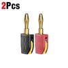 Audio Adapter Banana Plug No Solder Quick Connection Banana Plug Suitable for High Power Devices with 32A Current Capacity and Gold Plated Contact