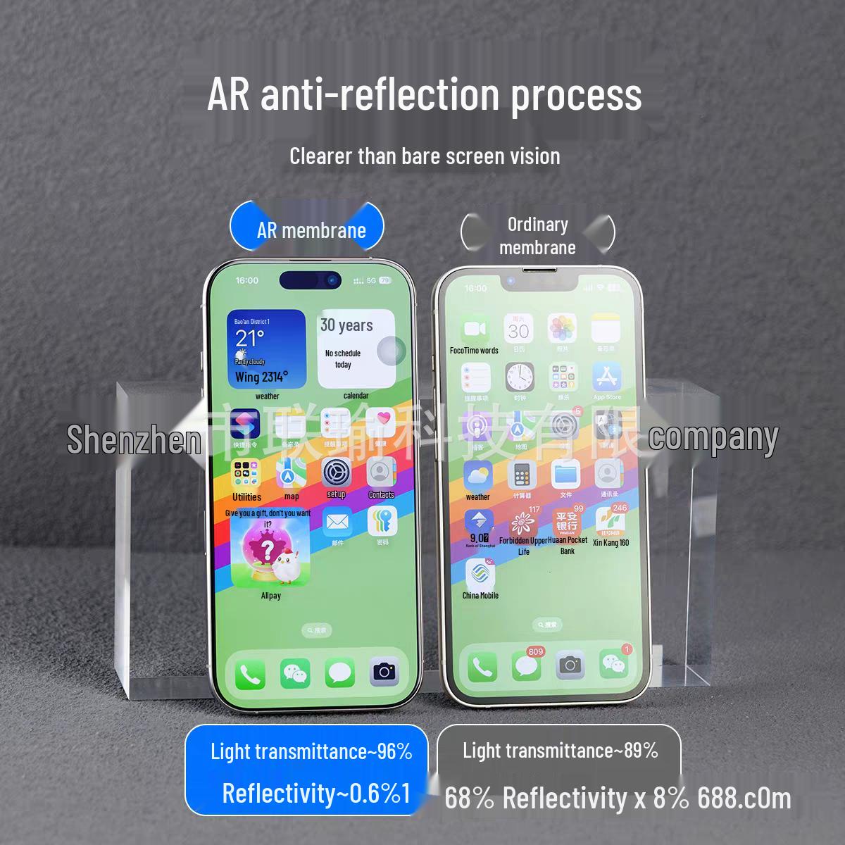 

Захисне скло для екрана iPhone 16 Air/17/17 Pro з покриттям проти відблисків та синього світла iPhone 14 Pro Max