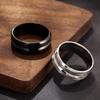 2023 Frosted Titanium Steel Ring with Cross Groove - Unisex European & American Style Jewelry Gift