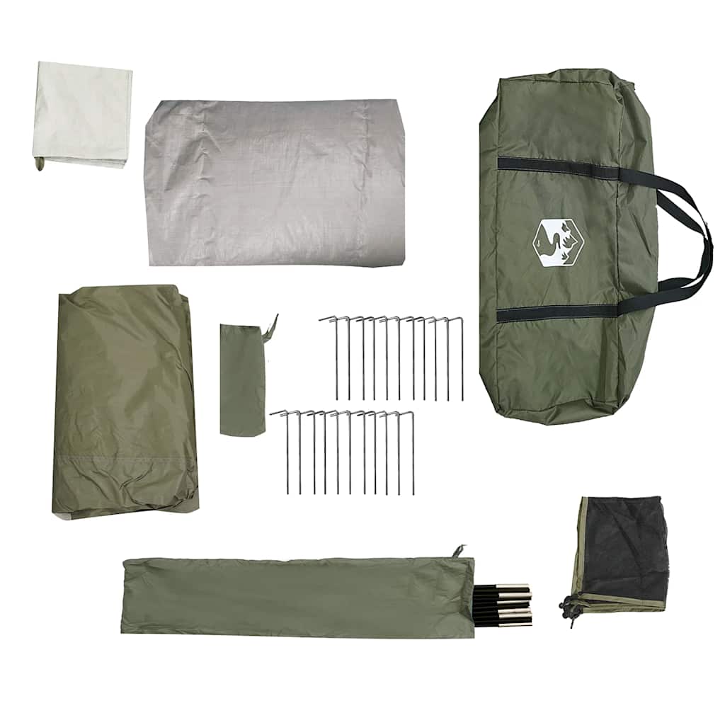 Dome Family Tent for 6 Persons Olive Green Waterproof
