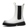 Stivali Chelsea da Uomo in Vera Pelle Fatti a Mano Business Calzature High Top Moda Maschile Stivali a Mezza Gamba Versatili Stivali da Motociclista