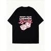 Feeling Lucky T Shirt White Pink Dice Hearts And Stars Graphic Print Casual Summer Top For Women