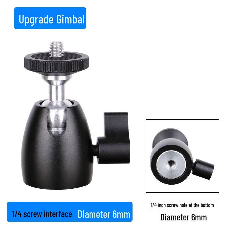 17mm Ball Head Camera Phone Stand with Swivel Head & 1/4 Phone Clip for Live Streaming, Horizontal, Vertical, & Top-Down Shooting