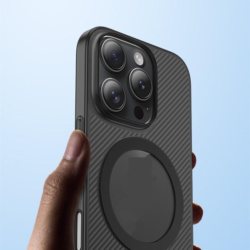 Compatible Magnetic Phone Case for iPhone 16, 16 Pro Max, 15 Pro, 14, 13 - Transparent and Simple Design.