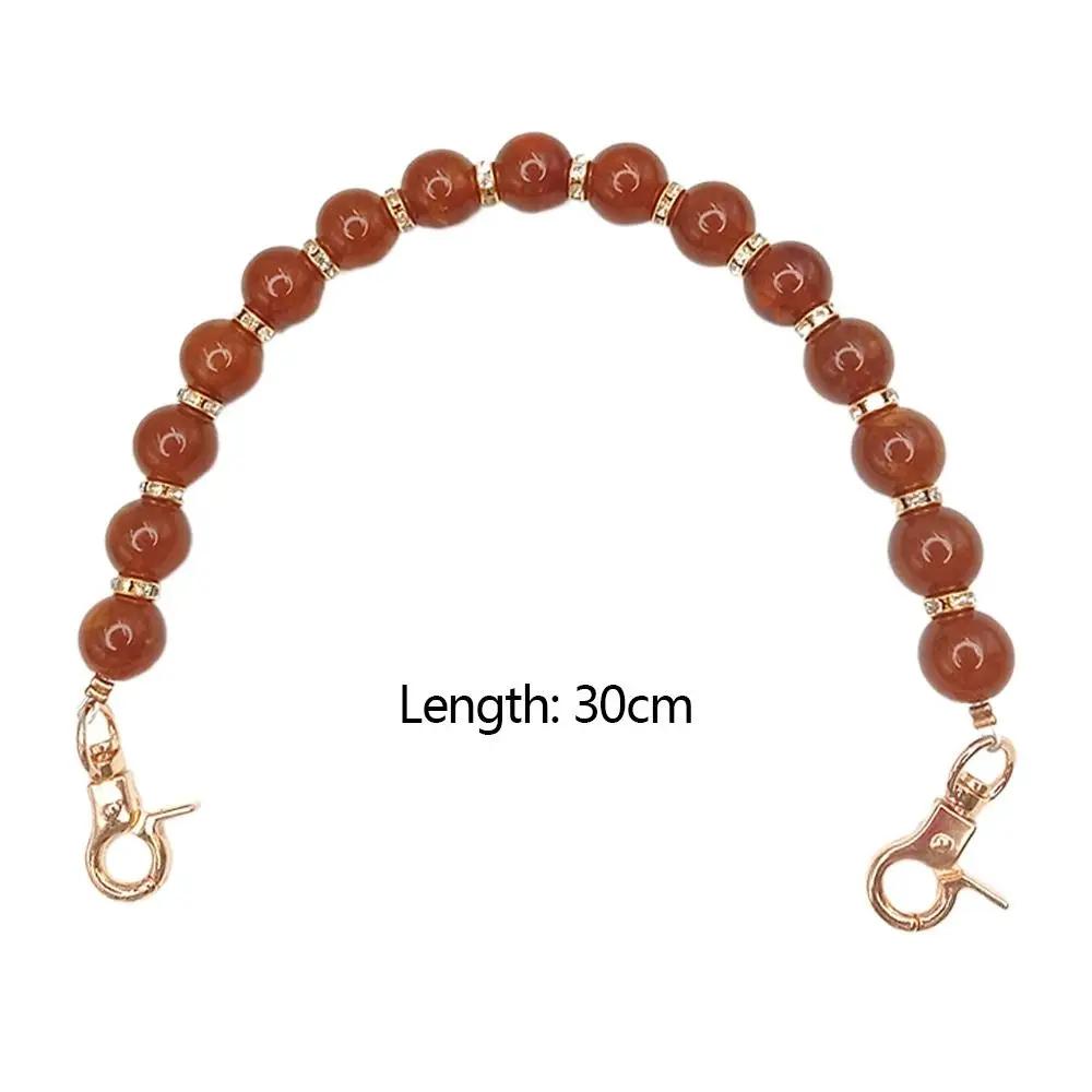 Exquisite Colorful Stone Handbag Chain Resin Replaceable Phone Case Hanging Chain Extension Bead Chain Bag Parts Accessories