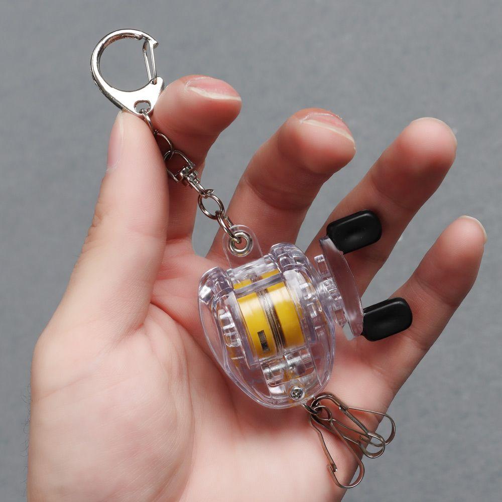 Schutz Angelrolle Form Edelstahl Einziehbarer Rollen Schlüsselanhänger Ausweishalter Gürtelclip Einziehbarer Schlüsselanhänger