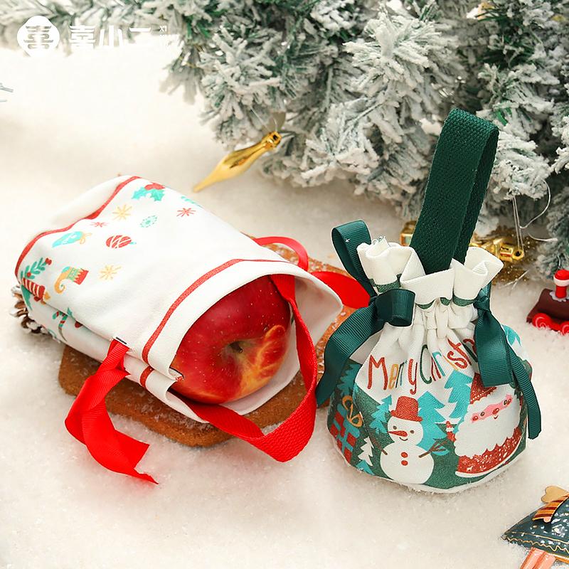 

1 шт., Рождественский подарок, конфетная кукла на шнурке, вязаная рождественская сумка в виде яблока, подарок, креативное хранение