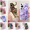 Clear For Huawei P60 Case Cute Cat Fashion Butterfly Funny Painted Casing For Huawei P60 Pro MNA-AL00 MNA-LX9 Cover