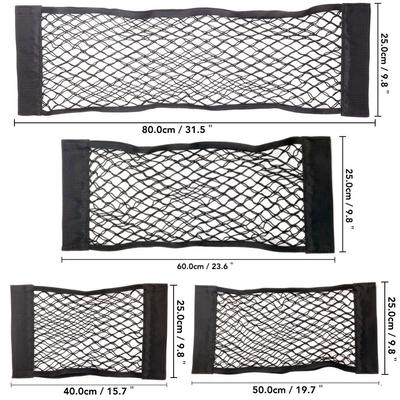 Bil Rygg Bak Mesh Bagasjeromsete Elastisk streng Nett Magic Sticker Universal Oppbevaringsveske Lommebur Auto Organizer Seteryggveske