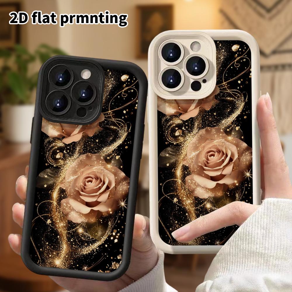 Phone Case: 2D Flat Design Suitable for iPhone 18 17 16 15 14 13 Pro Tiered Protective Case, Black Background, Christmas and Halloween Gift