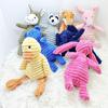 Corduroy Plush Dog Toy: Sounding, Teething, Teeth Cleaning, Boredom Relief with Monkey & Fox Designs.
